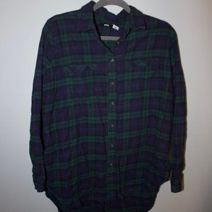 Urban Outfitter's - BDG Women's Green/Blue Flannel